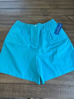 Karen Scott Turquoise Bermuda Shorts